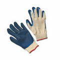Natural Cotton/ Poly Blend PVC Latex Coated String Gloves (Small)